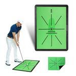 Golf Mat Swing Path Detection Practice Mat, Portable Golf Training Aid for Indoor/Outdoor, Golf Hitting Mat for Beginner Improving Swing Accuracy and Distance & Correct Hitting Posture