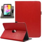 Universal 10 10.1 Inch Android Tablet Case, Nannxiebky 360 Degree Rotating Multi-Angle Viewing Stand Wallet Tablet Case Cover for 10 10.1 Inch and All 9.5" - 10.5" Tablet, Red