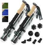 Trekology Trek-Z Collapsible Hiking & Trekking Poles - Balance Support for Seniors, Women, and Men, 2pc Per Set (Trek-Z Green, 100-120cm for Height: 4’11 to 5’10”)