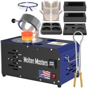 MMasters 3KG Electric Melting Furnace, 1400W 2102℉ Digital Temp Control Gold Smelting Furnace Kit Foundry Kiln with Graphite Crucible & Ingot Molds for Melt Scrap Metal, Silver, Aluminum