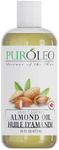 PUROLEO Sweet Almond Oil 16 Fl Oz/473 ML (Packed In Canada) Pure Almond Oil for Skin, Hair, & Body | Organic Carrier Oil & Body Oils For Women | Almond Butter Hair Oil, Body Oil, Baby Oil, Massage Oil huiles essentielles Amande Douce Huile Massage