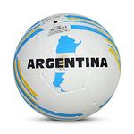 Nivia Country Colour Rubber Moulded Football,Rubberized Moulded,Suitable for Hard Ground without Grass,Training Ball, Soccer Ball, Football for Men & Women, Football Size-5 Argentina (White/Blue)