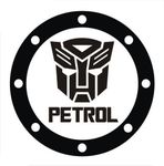 ISEE 360® Limited Edition Petrol Sticker with Transformers Logo for Car Fuel Lid (Black)