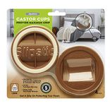 Slipstick CB840 Bed Roller / Furniture Wheel Gripper Castor Cups (Set of 4) 84 mm Round Caster Cup Floor Protectors, Caramel