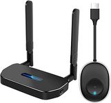Tobo Wireless HDMI Transmitter and Receiver kit, Full HD 4K Presentation Equipment Adapter, Plug Play Streaming Media. Laptop, dongle, PC,PS4, Smart Phone to HDTV/Projector, TX*1+RX*1-Black