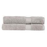 Christy Renaissance 2 Bath Sheets Set | Dove Grey | 100% Egyptian Cotton | Luxuriously Soft and Super Absorbent | 675 GSM | Extra Large Bath Towels