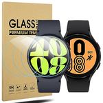 Suoman 4-Pack for Samsung Galaxy Watch 6 44mm / Galaxy Watch 5 44mm / Galaxy Watch 4 44mm Screen Protector, [Perfectly Fit] Tempered Glass Protector for Galaxy Watch 4/5/6 (44mm) Smartwatch