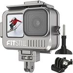 FitStill 45M/FT147 Aluminum Alloy Waterproof Case for Go Pro Hero12/Hero11/ Hero10/ Hero9 Black, Protective Underwater with Bracket Accessories for Go Pro Hero 12/11/10/9 Black Action Camera