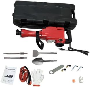 Garvee Demolition Jack Hammer 3600W Demolition Hammer Electric Tool Kit, 4pcs Chisels Bit Set W/Case, Noise-Canceling Earplug, Shoulder Strap