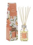 Just Peach Fragrance Oil Reed Diffuser 100ml - Long Lasting Home Indoor Fragrance - with 8 Rattan Reeds