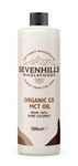 Sevenhills Wholefoods Organic MCT Oil C8 (99% min) from 100% Coconut 500ml, Recyclable Plastic Tub