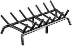 IDZO Upgraded 2024 Solid Steel Fireplace Grate 24 Inch, Upgraded Fireplace Log Grate with Extra Leg for Sturdy Stand & Better Air Flow, Quick Assembly Bar Fire Grates for Indoor & Outdoor
