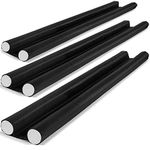 DEUBA® Draft Excluders for Doors | 3-Pack | Double-Sided Draught Stopper | Adjustable Fit | Energy-Saving | Noise Reduction | Easy Installation | Floor-Friendly | Black