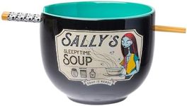 Silver Buffalo Disney Nightmare Before Christmas Sally's Sleepy Time Soup Ceramic Ramen Noodle Rice Bowl with Chopsticks, Microwave Safe, 20 Ounces