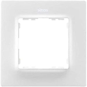 SIMON - Marco de Pared, 1 Elemento, Serie 82 Concept, Compatible con Series de Mecanismos Simon 75, 31, 82 y 88, Apto para Interiores, Fácil de Montar, Efecto Mate Antihuellas, Color Blanco