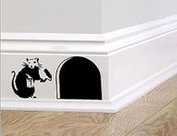 UK_SIGN_SOLUTIONS Banksy Skirting Board Wall Art Bedroom Living Room Lounge Wall Decal (Black, 20cm) by