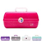 Caboodles On-The-Go Girl - Shooting Star | Cosmetic Organizer, Make-up & Accessory Case, Deep Pink Sparkle