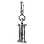 FOURSEVEN Jewellery 925 Sterling Silver English Alphabet Letter Charm Pendant, Fits in Bracelet and Chain for Men and Women (Letter I Charm)