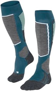 FALKE Women's SK2 Intermediate Ski Socks, Lagoon, 9.5-10.5