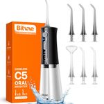 Bitvae Water Flosser for Teeth Cordless, 3 Modes & 5 Intensities Water Flossers, Oral Irrigator with 6 Jet Tips, Dental Flosser Water Jet IPX7 Waterproof Available in Shower, USB Rechargeable