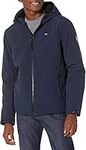 Tommy Hilfiger Men's Lightweight Performance Softshell Hoody Jacket, Night Sky, Large