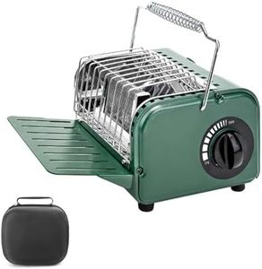 AirOka 3 in 1 Portable Heater and Stove, 1200W Outdoor Tent Stove, Adjustable Temperature Camping Heaters for Fishing, Hiking, Trekking, Patio, Coffee-coloured and Green (Green)
