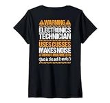 Womens Throws Multimeters Electronics Technician V-Neck T-Shirt