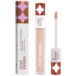Just Herbs Concealer for Face Makeup With Liquorice Root Dewy Finish, Full Coverage Ultra Blendable Dark Circle Spot Brightening and Correcting Concealer 6ml (Natural)