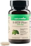 NatureWise 5-HTP Max Potency 200mg | Mood Support, Natural Sleep Aid & Helps Curb Appetite | Delayed Release Capsules Easy on The Stomach | Enhanced w/ Vitamin B6 | Non-GMO [1 Month Supply - 30 Count]