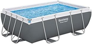 Bestway Power Steel Rectangular Swimming Pool, 3662 Litres, Grey, 2.82 x 1.96 x 84 cm