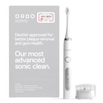 Ordo Sonic+ Electric Toothbrush for Adults, Advanced Tech, 4 Brushing Modes, Fast Rechargeable, Sonic Toothbrushes Over 4 Weeks Battery Life, Silicone Polishing Element, USB Charger, White Silver
