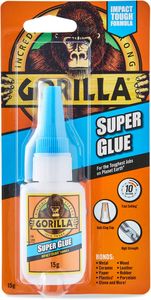 Gorilla Super Glue 15g – All Purpose, Fast Setting, Impact Tough Adhesive