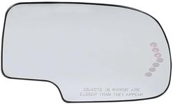 PIT66 Heated Mirror Glass, Compatible with Chevy Avalanche Silverado Suburban/GMC Tahoe Sierra Yukon Cadillac 2003 2004 2005 2006, Passenger Side Mirror, 128-04034L