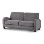 Julian Bowen VIVO 3 Seater Sofa in Dusk Grey Chenille, Fabric, One Size