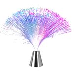 Innoteck Fiber Optic Lamp - Changing Colour Rotating LED Fiber Optic Desk Lamp - Colour Changing Battery-Operated Lamp - for Children’s Bedroom, Night Light, and Perfect Home Decoration