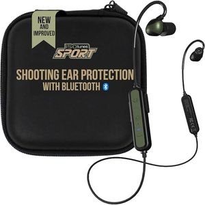 ISOtunes Sport ADVANCE BT 2.0 Electronic Ear Protection for Shooting with Bluetooth 5.4, 8x Amplification, High Fidelity Audio, 26 NRR Earplugs, IP67 Dust and Water Proof, Military Spec, 24 Hr Battery