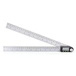 Delgada Digital Angle Ruler and Stainless Steel Digital Angle Finder or Digital Protractor with Zeroing and Locking Function 12Inches/300mm with Large LCD Display and Battery Included