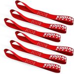 Soft Loop Tie Down Straps - 1.5 x 18 inches- 10,000 lb Load Capacity - Red 6 Pack - Loops for Securing ATV, UTV, Motorcycles, Scooters, Dirt Bikes, Lawn & Garden Equipment by KODIAK STRAPS