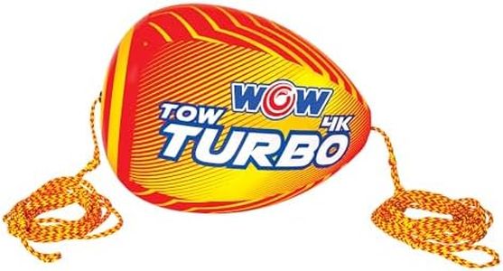 Wow Watersports Booster Ball Towable Tube Rope – 60 ft, 4,150 lb Break Strength Heavy Duty Tow System – Reduced Drag & High Visibility