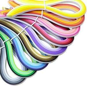 Zorfeter 9 Sets Multi-Color Quilling Paper Strips Kits 900 Strips 42 Colors, 5mm Width, 15" Length