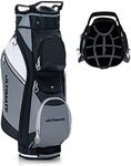 Costway 14-Way Golf Cart Bag, Lightweight Portable Golf Club Bag with Cooler Bag, Waterproof Valuable Pocket, Rain Hood, Carry Handles and Shoulder Strap, Golf Cart Bag for Men and Women