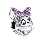 H.ZHENYUE Jewelry Zircon Mouse Charm Beads Bracelets 925 Sterling Silver Christmas Halloween Birthday Valentine's Day Mother's Day Gifts for Women Wife Girls