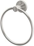 Gatco 4692 Channel Brass Towel Ring, Satin Nickel