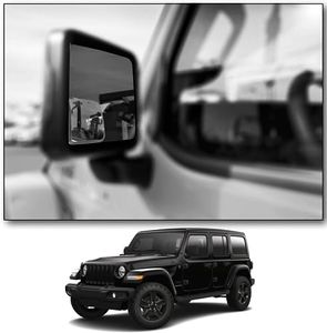 Custom Blind Spot Mirrors- Compatible with 2007-Present Jeep Wrangler | blind spot mirrors compatible with Jeep Wrangler JK and JL | NXTGEN Extended View Blind Spot Mirrors