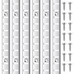 Yaocom 6 Pcs 36 Inch Shelf Pilaster metal Mortise Mount Pilaster Strip Adjustable Shelf Standards for Wall Shelving System Closet Organization Storage, Silver