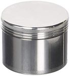 SEPARATE WAY Aluminium Herb Crusher, Grinder with Integrated Filter: 4-Part Masterpiece for Finest Grinding Experience Silver (52MM)