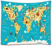 A.Monamour Cartoon Animal World Map