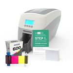 Magicard 600 Dual-Sided Professional ID Card Printer with Badge Accessories