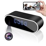 Hidden Camera Clock 1080P HD WiFi Spy Nanny Cam Indoor Wireless Secutity Surveillance Cameras with Phone App and Motion Detective for Home and Office