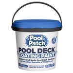 Pool Patch Pool Deck Paint Coating 2 Gallon - UV Resistant Cool Coating for Pool Decks - Roll or Spray Concrete Paint That Restores, Repairs, and Seals Cool Deck Surfaces - Covers 200 SF of Decking